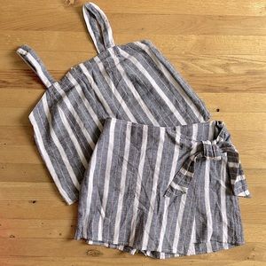 NWT LOFT Striped Two Piece Linen Set